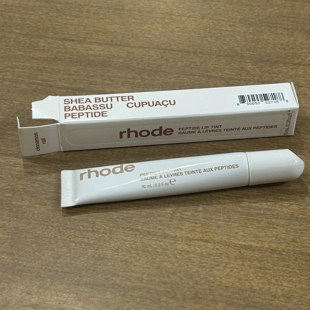 Rhode Peptide Lip Tint Cinnamon Roll Hydrating Shea Butter Lips 0.3 fl oz NIB